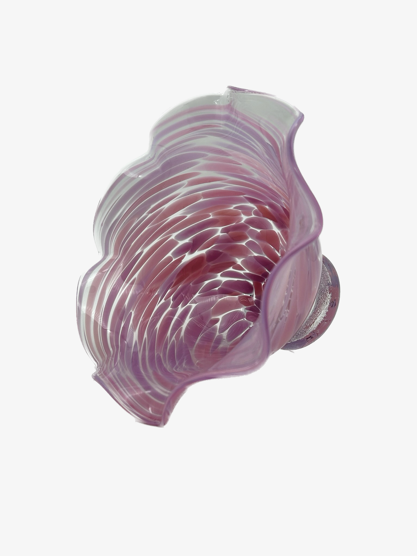 Rosa skål på fot
