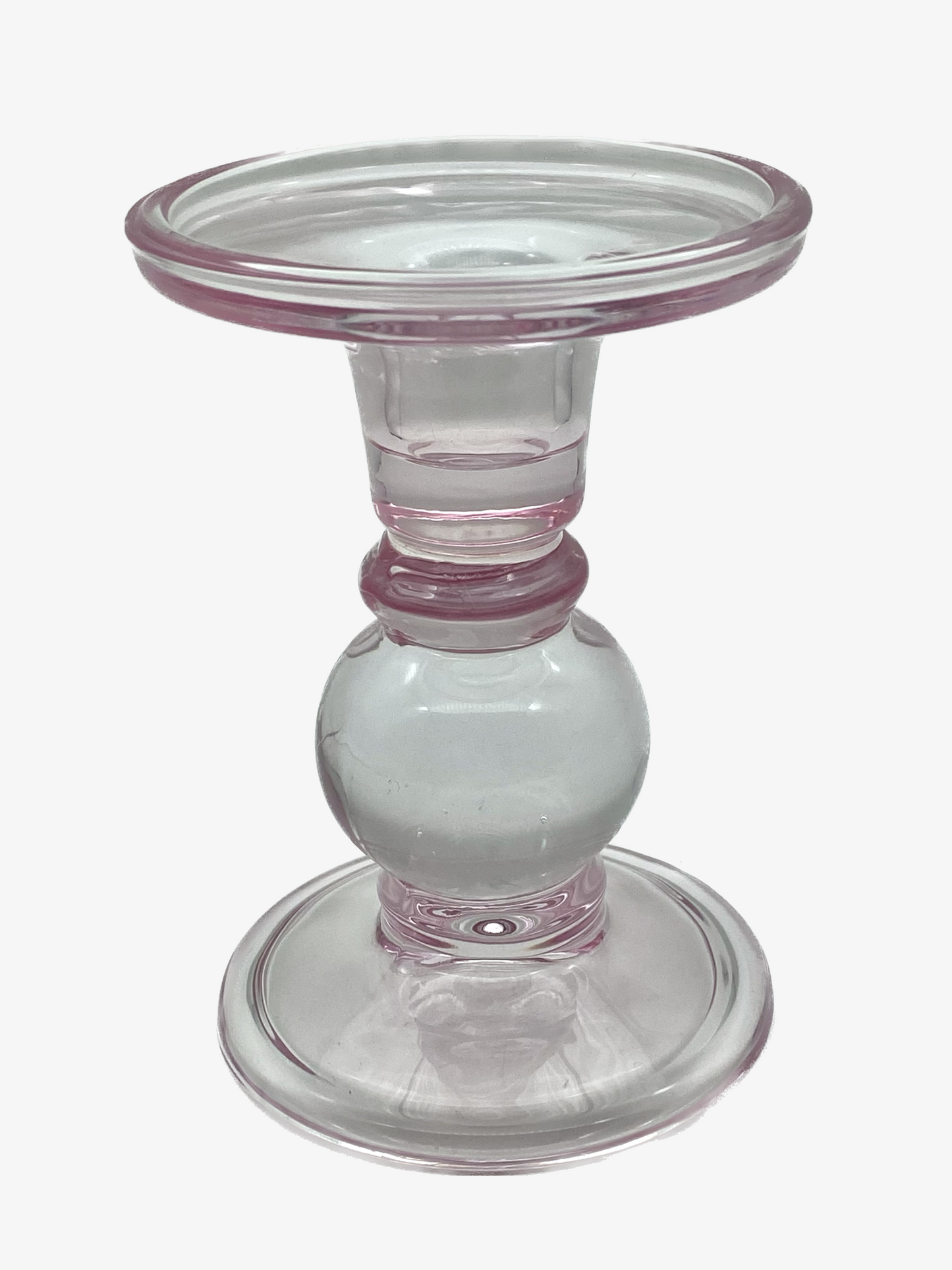 Rosa glasljusstake
