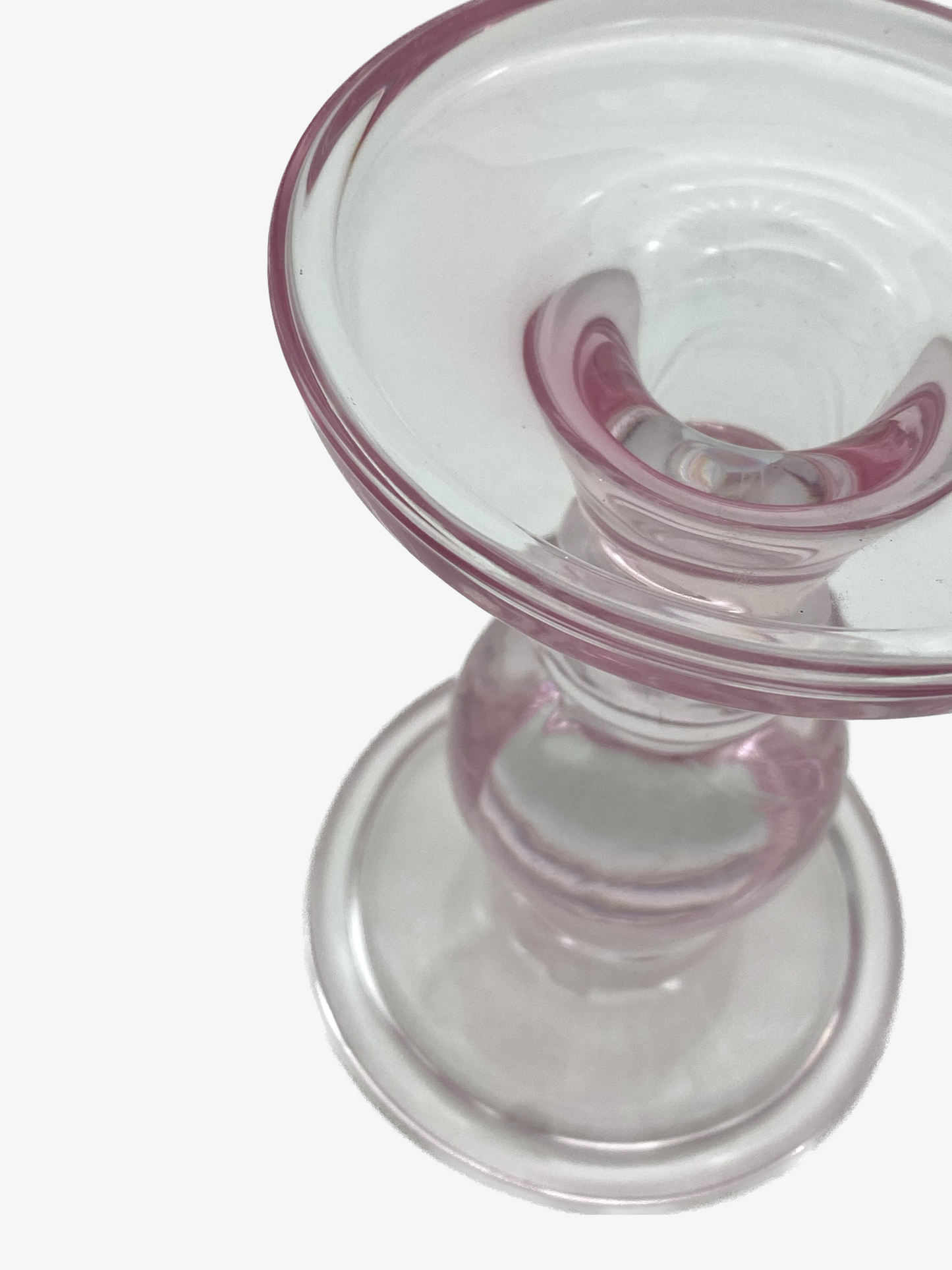 Rosa glasljusstake