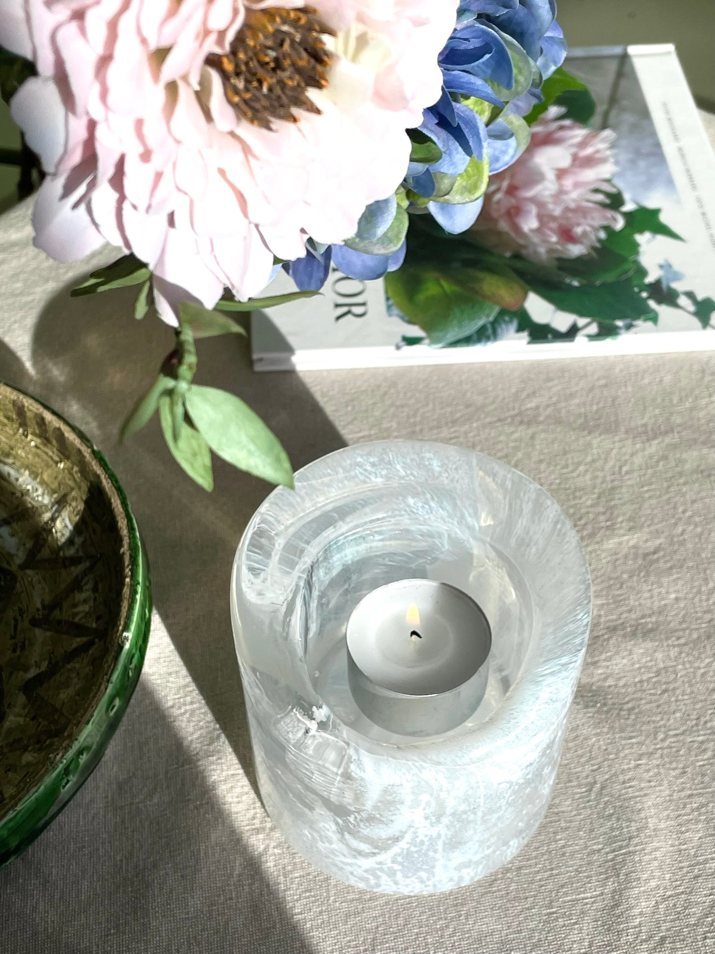 Ljuslykta i glas
